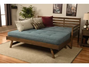 BoHo Daybed Brown combed sofa with Mattress | Futon Store near me