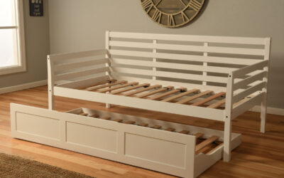 Boho Daybed With Trundle Drawer White