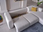 Picasso Sectional Sofa Sleeper- Oscar White