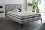 Stratton Platform Bed Light Grey with Futon Mattress