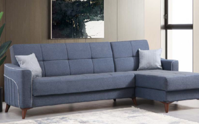 Victoria Sectional Sofa Sleeper Navy