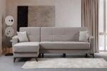 Victoria Sectional Sofa Sleeper Beige | Futon World