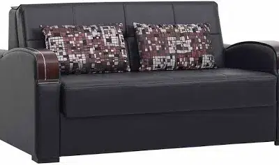 Sleep Plus Loveseat Sleeper PU Leather Black