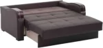 Sleep Plus Loveseat Sleeper PU Leather Black Bed | Futon World