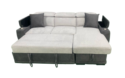 Colorado Sleeper Sectional Light Grey/Charcoal