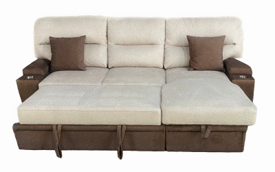 Denver Sleeper Sectional Beige/Brown