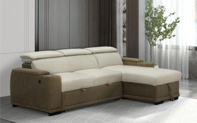 Colorado Sleeper Sectional Beige/Brown
