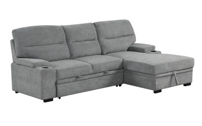 Capri sectional sleeper Gray