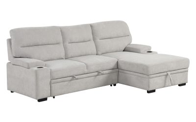 Capri Sleeper Sectional Light Taupe