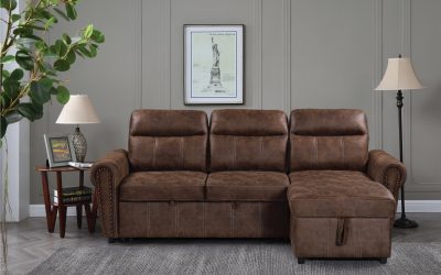 Lana Sleeper Sectional Brown