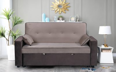 Roma Love Seat Sleeper Taupe