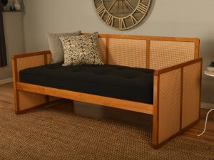 Abaco Daybed Honey Finish with Canton Black Mattress