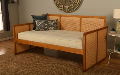 Abaco Daybed Honey Finish with Canton Cream Mattress