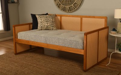 Abaco Daybed Honey Finish with Canton Grey Mattress