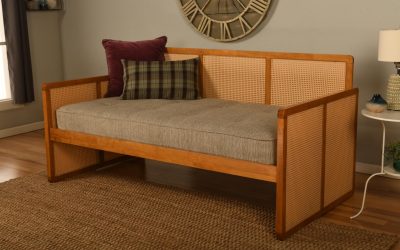 Abaco Daybed Honey Finish with Taxi Woodsmoke Mattress