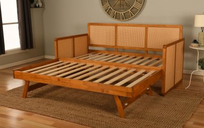 Abaco Daybed Honey Finish with Pop-Up Trundle