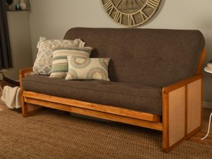 Westport Full Wood Futon Frame and Mattress Honey Finish
